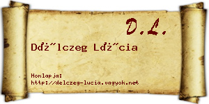 Délczeg Lúcia névjegykártya